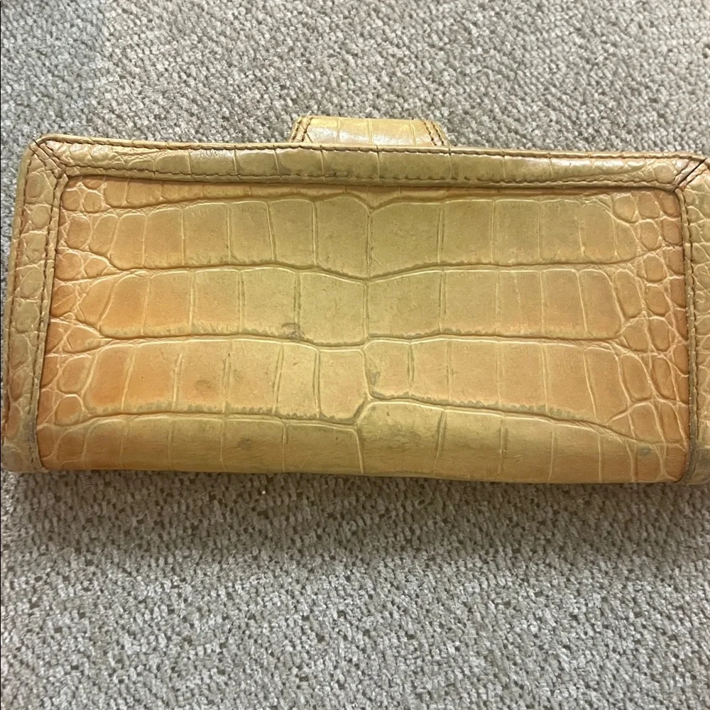 Brahim Italy Vintage Leather crocdile Wallet For Women Made In Italy